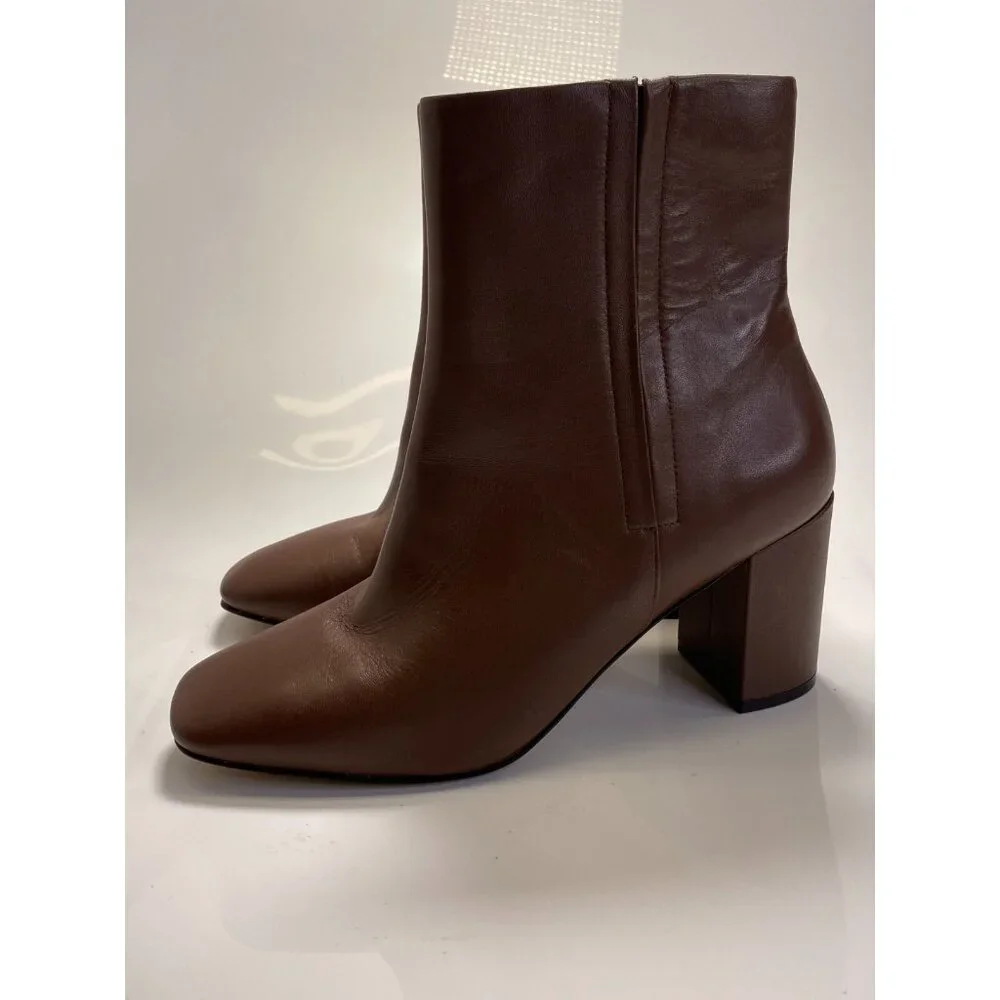 Cole Haan Women's Valley Square Toe High Heel Chestnut Booties 9.5 - Picture 2 of 7